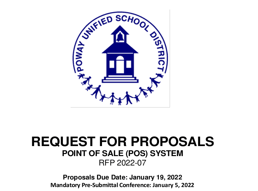 Poway School PointofSale RFP